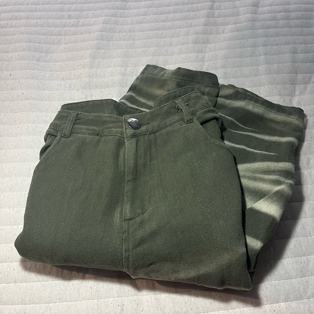 Fashion Nova Olive Green Jeans